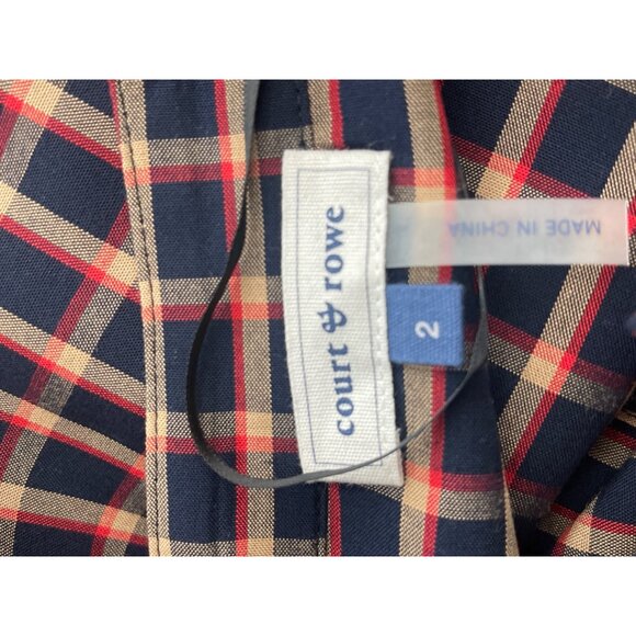 NWT Court & Rowe Kingsley Women Plaid Button Down Long Sleeve Pleated Maxi Dress - Picture 10 of 10